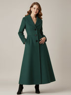 Full Length Woolen Coat With Shawl Collar For Women 2026