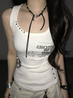 Retro Punk Rock Halter Cami Top