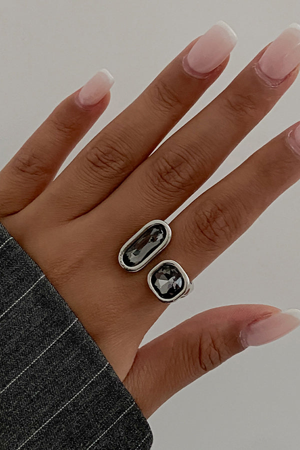 Geometric Square Metal-style Ring