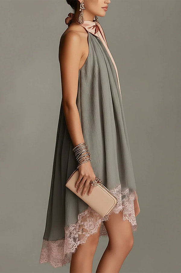 La Vie En Rose Pleated Mini Dress