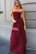 Strapless Off Shoulder Maxi Dress