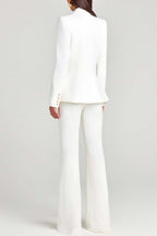 Metal Button Long Sleeve Blazer