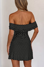 Polka Dot Bandeau Bodycon Mini Dress