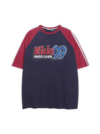 Raglan Sleeves Print Oversized Short Sleeve Tee