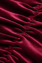 Velvet Ruched Low-Back Party Dress