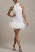 Shiny Fuzzy Sequin Bodycon Party Dress