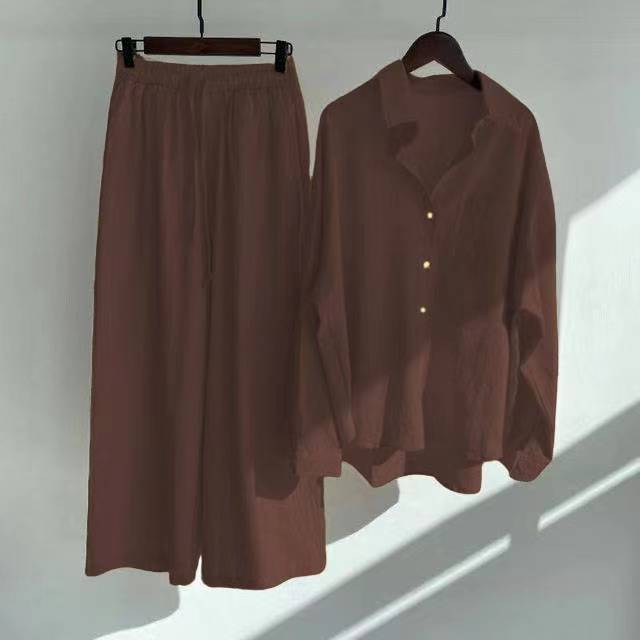 Casual  Loose Wide Legs Two-Pieces Set