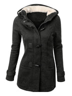 Winter Jackets For Women Hoodie Gray Coat Outerwear