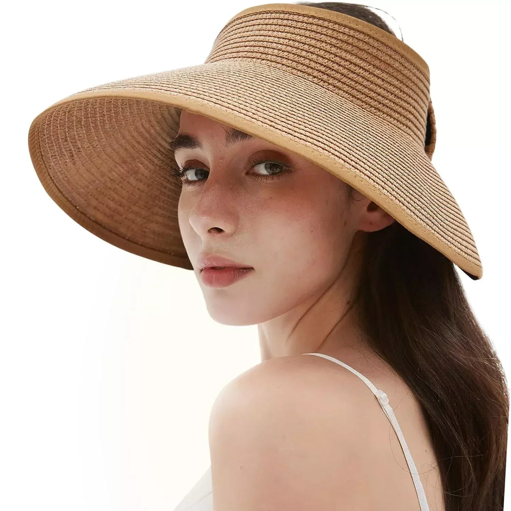The Soleil — Foldable Straw Visor Hat