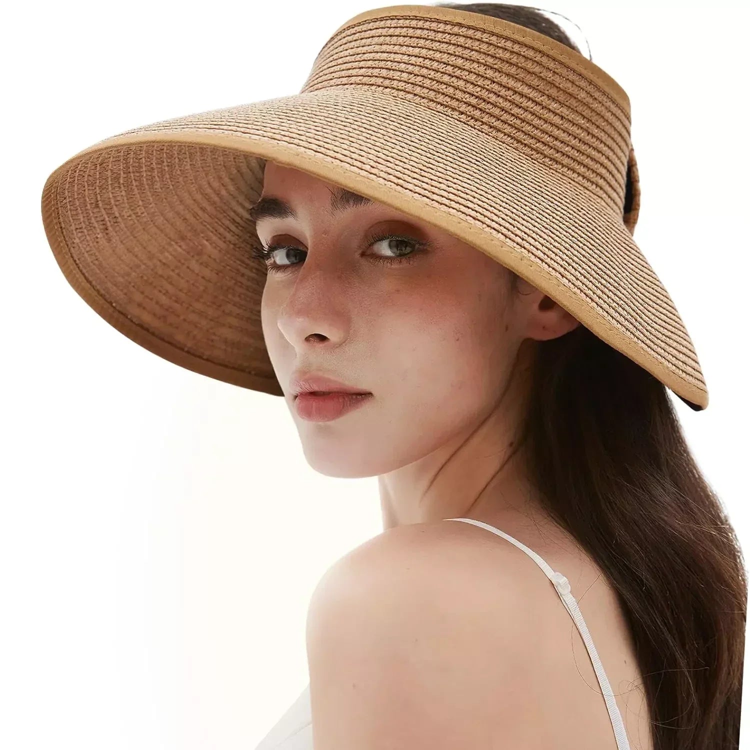 The Soleil — Foldable Straw Visor Hat