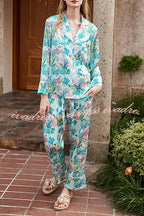 Underwater World Printed Home Long Sleeve Two Piece Set