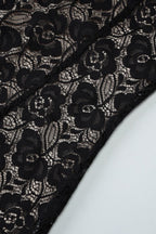 Floral Lace Spaghetti Strap Scalloped Trim Bodycon Mini Dress