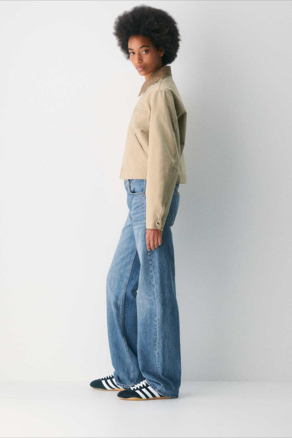 Cropped Utility Workwear Jacket