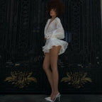 Chic Elegance Pleated Shirt Mini Dress