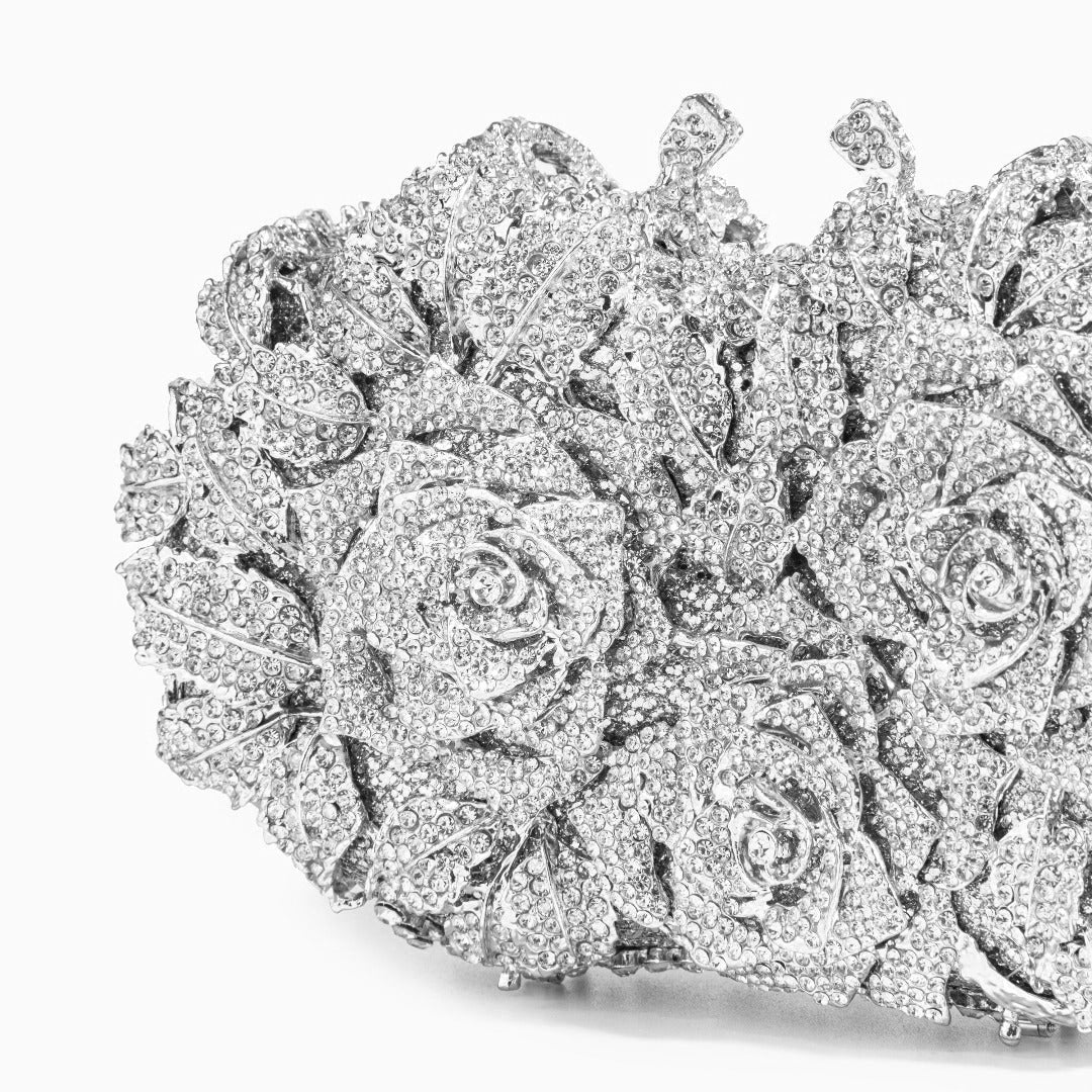 Cecilia Rose Silver Clutch Bag