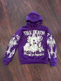 Cross Lettering Oversized Long Sleeve Hoodie