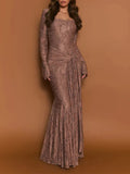 Celeste Draped Lace Maxi Dress