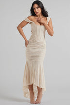Taye Vintage Cream Floral Maxi Dress