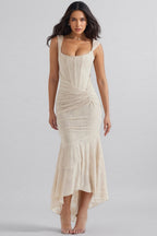 Taye Vintage Cream Floral Maxi Dress