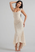 Taye Vintage Cream Floral Maxi Dress