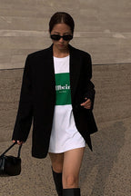Black Slouchy Retro Style Blazer