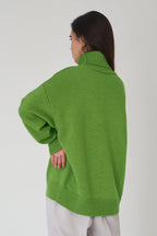 Turtleneck Loose Knit Pullover Sweater