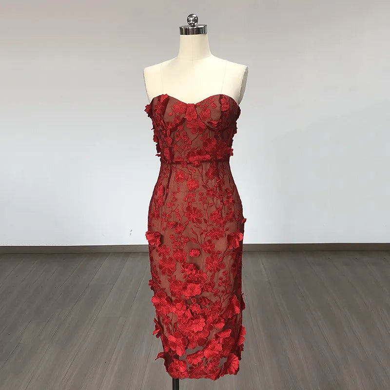 Floral Lace Midi Dress