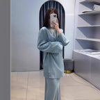 Fashion Casual Solid Color Pajama Set