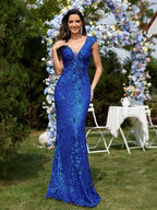 Champagne Sequin Mermaid Party Dress