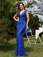 Champagne Sequin Mermaid Party Dress