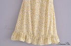 Charming Ditsy Floral Charming Ruffled Mini Dress