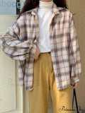 Checkered Long Graceful Sleeve Blouse