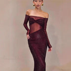 Chic One-Shoulder Rhinestone Fitted Prom Dress