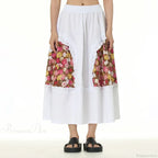 Chic Skirts All Matched Cotton Romantic Maxi High Waist Ruffled