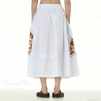 Chic Skirts All Matched Cotton Romantic Maxi High Waist Ruffled
