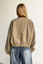 Chic Utility Casual Colorblock Jacket