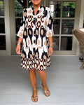 Gumersinda Chic Pleated Dress with Polka Dot Pattern Boutique Collection
