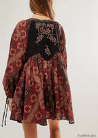 Chiffon Floral Tunic Boho Dress