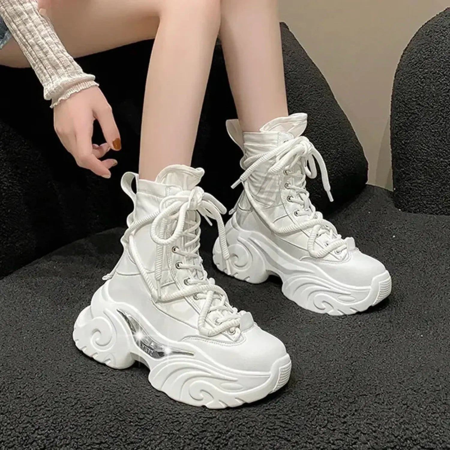 Chunky Elevated Lace Up Rebel Gothic Boot