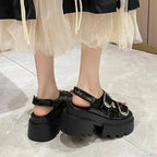 Chunky Sole Gothic Clasp Sandal