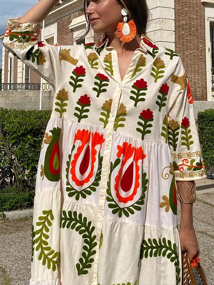 Nuria Statement Boho Summer Dress Boutique Collection