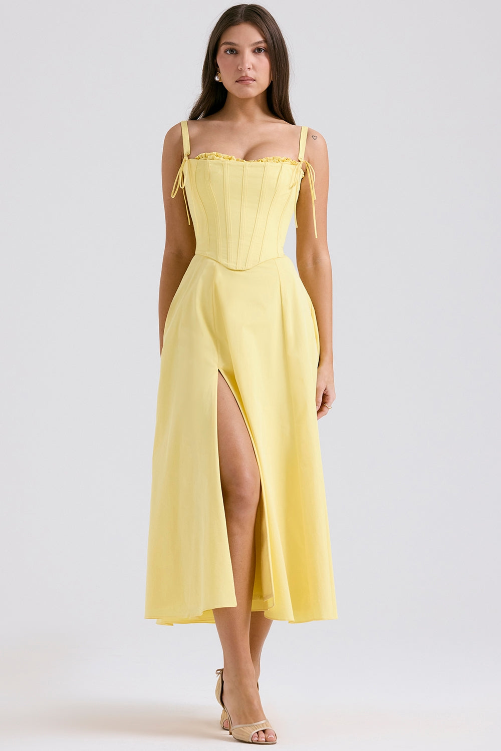 Allegra Timeless Midi Dress with Corset Everyday Luxe Edit
