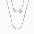 Rhodium Plated Sterling Silver Classic Cable Dainty Chain Necklace