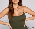 Classic Chic Scoop Charming Neck Knit Mini Dress