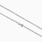 Sterling Silver Polished Figaro Chain Necklace
