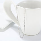 Sterling Silver Polished Figaro Chain Necklace