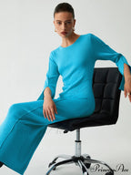 Coastal Allure Long Trendy Sleeve Long Sweater Dress