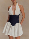 Colette Halter Patchwork Mini Dress