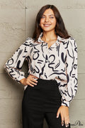 Collared Patterned Button-Down Shirt
