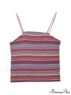 Color Block Graceful Striped Knit Sweater